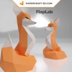 Papercraft volpe in origami 3D