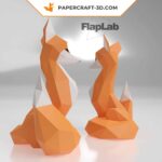 Papercraft volpe in origami 3D