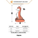 Papercraft volpe in origami 3D