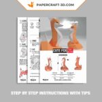 Papercraft volpe in origami 3D