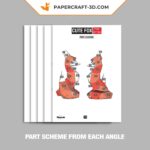 Papercraft volpe in origami 3D