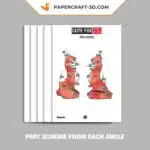 Papercraft raposa em origami 3D