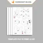 Papercraft raposa em origami 3D
