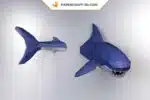 Papercraft requin blanc en origami papier 3D pour décoration murale, weergave 4