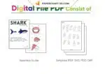 Papercraft requin blanc en origami papier 3D pour décoration murale, weergave 5