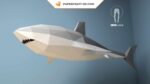 Papercraft de requin blanc XXL en origami 3D