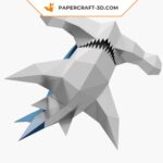 Papercraft baby hammerhead shark in 3D origami
