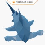 Papercraft baby hammerhead shark in 3D origami