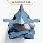 Papercraft busto di squalo martello da parete in origami 3D