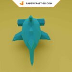 Papercraft hammerhead shark in 3D origami