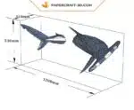 Papercraft Requin Marteau origami papier 3D, weergave 6