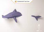 Papercraft hammerhead shark in 3D origami