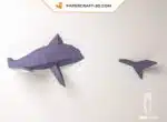 Papercraft Requin Marteau origami papier 3D à construire soi-même, weergave 4
