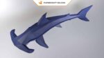 Papercraft de bébé requin-marteau mignon en origami 3D