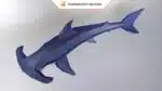Niedlicher Baby-Hammerhai als 3D-Origami-Papercraft