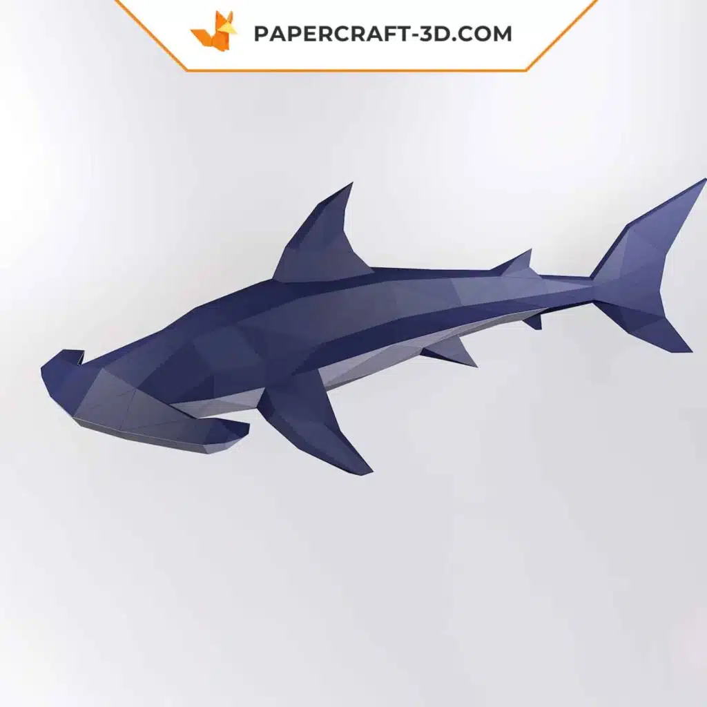 Cute Baby Hammerhead Shark 3D Origami Papercraft