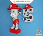 Papercraft Rex von Paw Patrol im 3D-Origami
