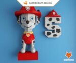 Papercraft Rex von Paw Patrol im 3D-Origami