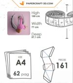 Papercraft Storch in 3D Origami