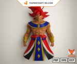 Papercraft von Goku Hakaishin in 3D-Origami