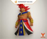 Papercraft von Goku Hakaishin in 3D-Origami