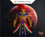 Papercraft von Goku Hakaishin in 3D-Origami