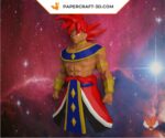 Papercraft von Goku Hakaishin in 3D-Origami