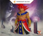 Papercraft von Goku Hakaishin in 3D-Origami