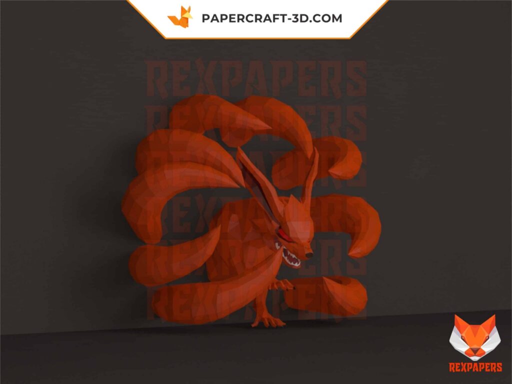 papercraft de Kyuubi Kurama em origami