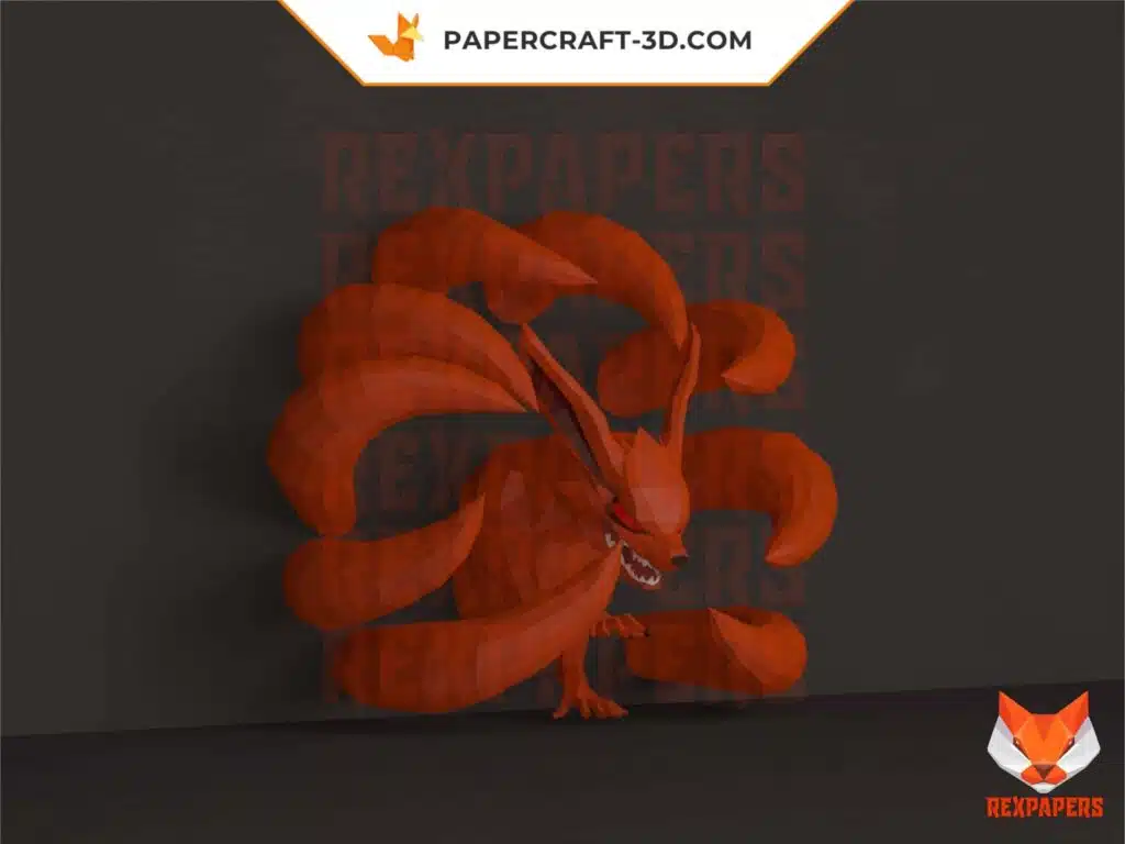Kyuubi Kurama Papercraft als Origami, Ansicht 3