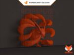 Papercraft von Kyuubi Kurama im Origami