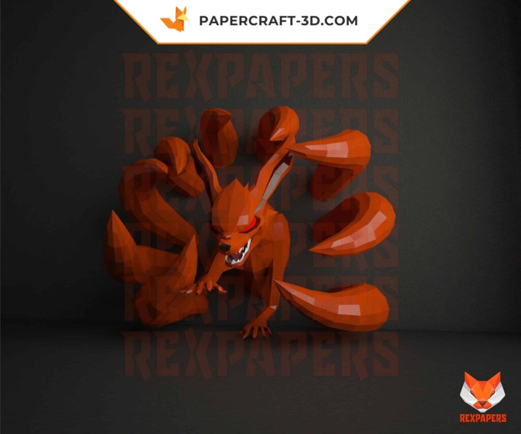papercraft de Kyuubi Kurama em origami