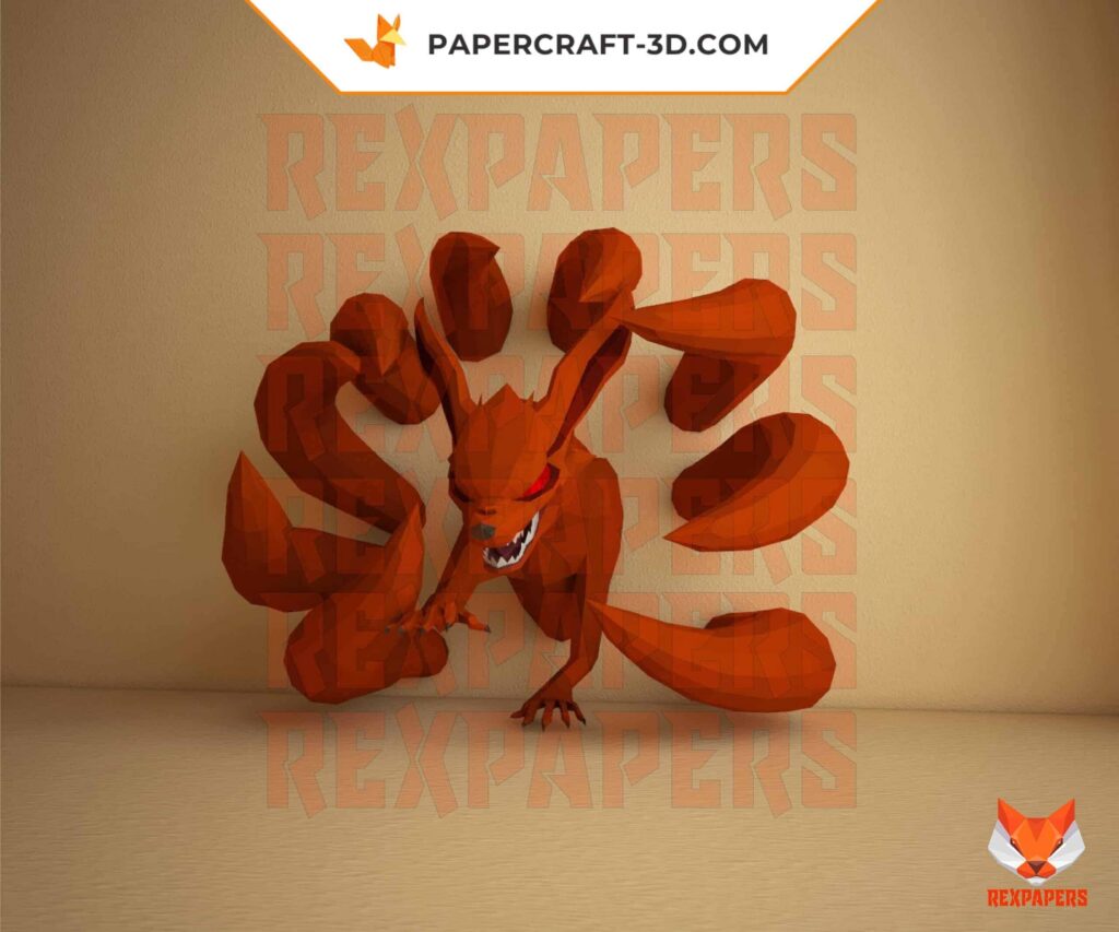 papercraft de Kyuubi Kurama em origami