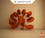 Papercraft von Kyuubi Kurama im Origami
