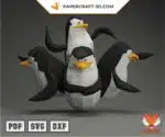 Papercraft RexPinguinos origami papier 3D DIY lowpoly