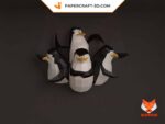 Madagascar Penguins 3D Origami Papercraft