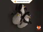 Papercraft RexPinguinos origami papier 3D DIY lowpoly, vue 5