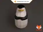 Papercraft RexPinguinos origami papier 3D DIY lowpoly, vue 6