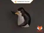 Papercraft RexPinguinos origami papier 3D DIY lowpoly, vue 7