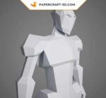 Papercraft robot in 3D origami