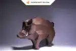 Papercraft Sanglier origami papier 3D modèle numérique à télécharger, weergave 4
