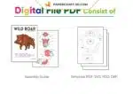 Papercraft Sanglier origami papier 3D modèle numérique à télécharger, weergave 5