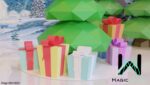 Papercraft árbol de Navidad en origami