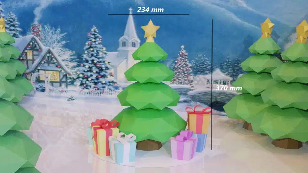 Papercraft árbol de Navidad en origami