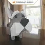 Papercraft Schnauzer als 3D-Origami