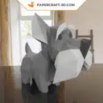 Papercraft Schnauzer als 3D-Origami