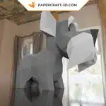 Papercraft Schnauzer als 3D-Origami