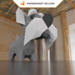 Papercraft schnauzer en origami 3D