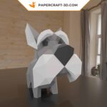Papercraft schnauzer en origami 3D