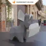 Papercraft Schnauzer als 3D-Origami